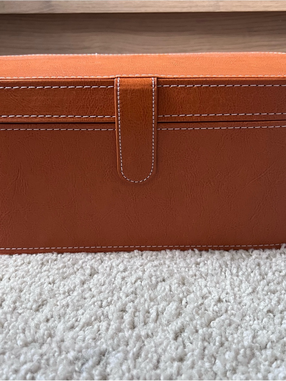 Orange Leather Hair Tool Storage Case - Women Hair Tools